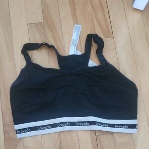 Bravado Black Racerback Bra with Elastic Band